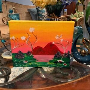 This is an original acrylic painting on canvas